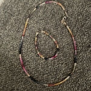 Colleen Lopez Multi-colored Sapphire Necklace& Bracelet